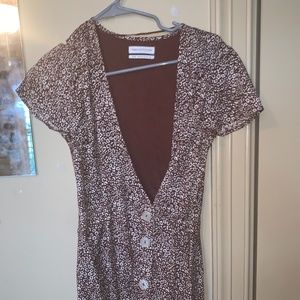Patterned Button Romper